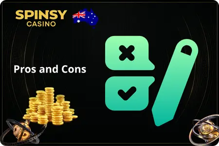 Spinsy Casino pros and cons review